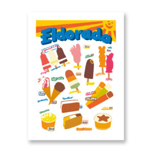 90’s ice creams - Stampa su carta 21x30 o 30x40 cm. Illustrazione di Supercandystudio.